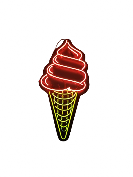 Ice cream neon shop sign