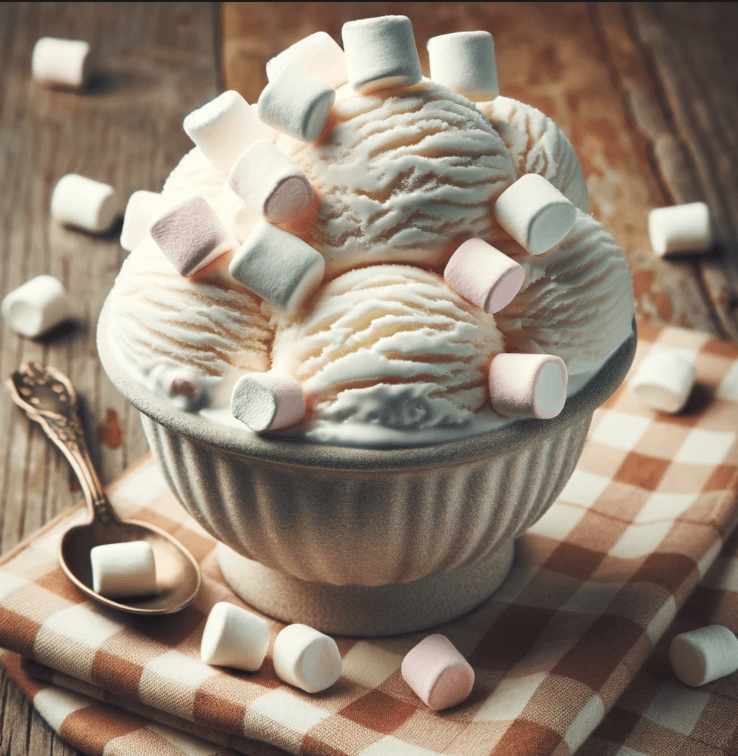 marshmallow flavour ice cream