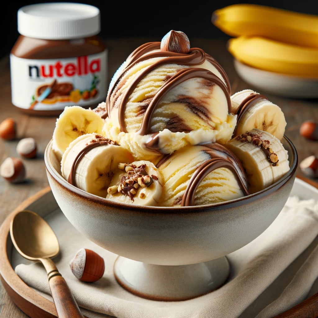 Banana and nutella banatella ice cream recipe
