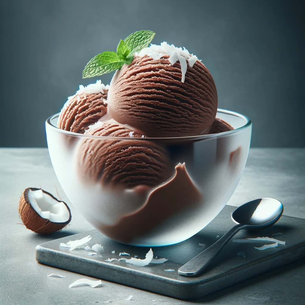 Vegan chocolate coconut sorbet ice cream recipe