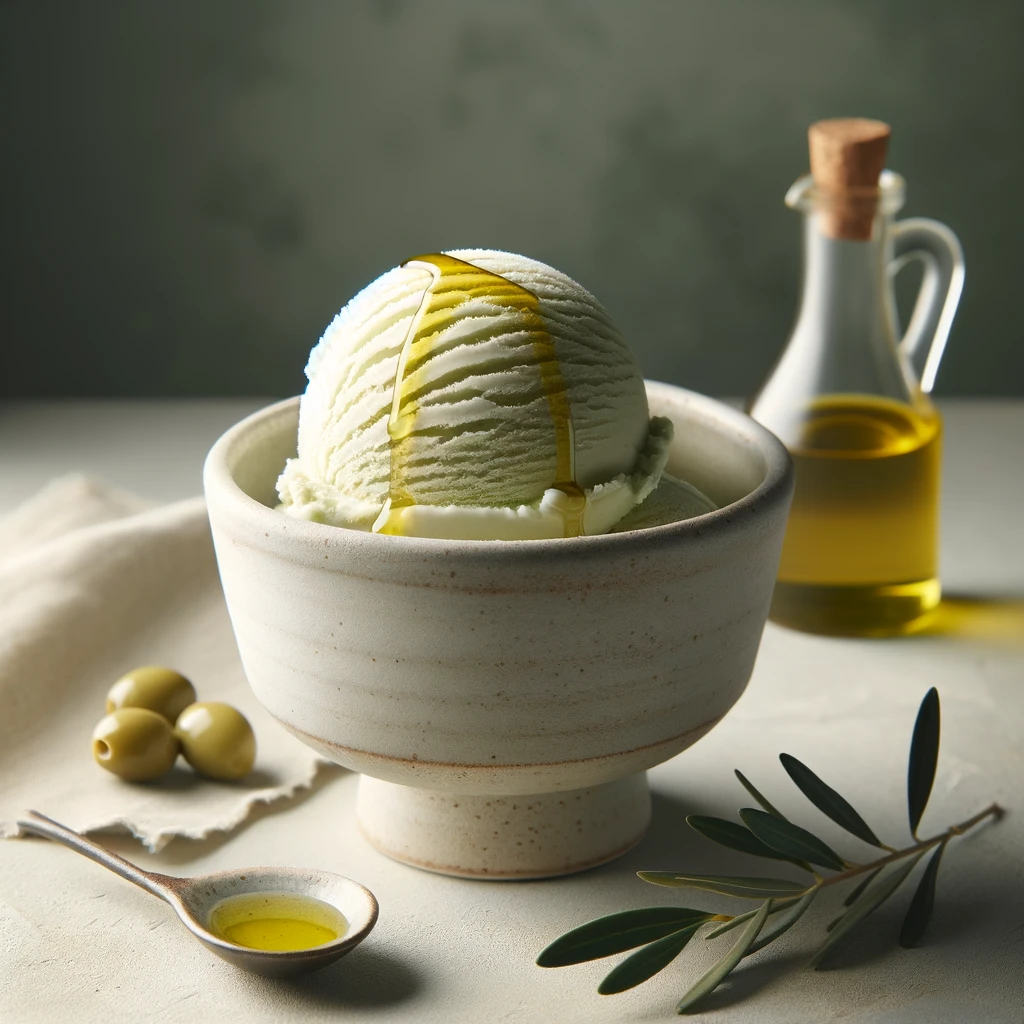 bizarre olive oil ice cream flavour