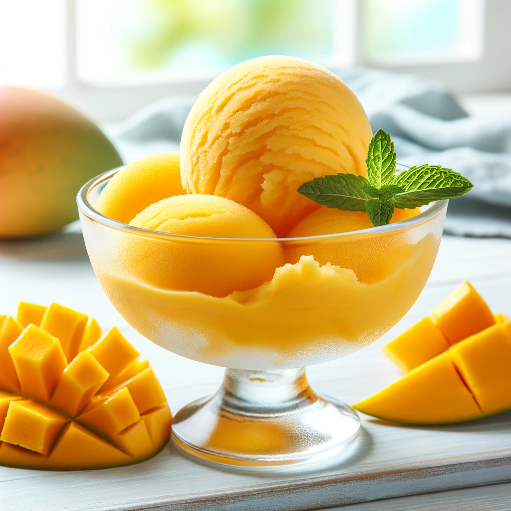 mango sorbet vegan ice cream