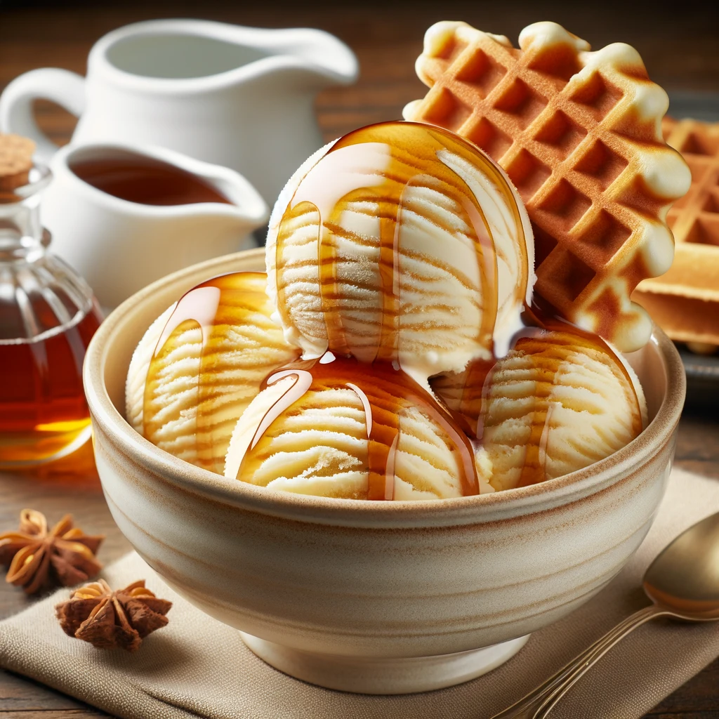 Waffle and Syrup Ice Cream Recipe